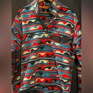 Patagonia Synchilla T-Snap Multicolor Fleece Pullover - Size Medium